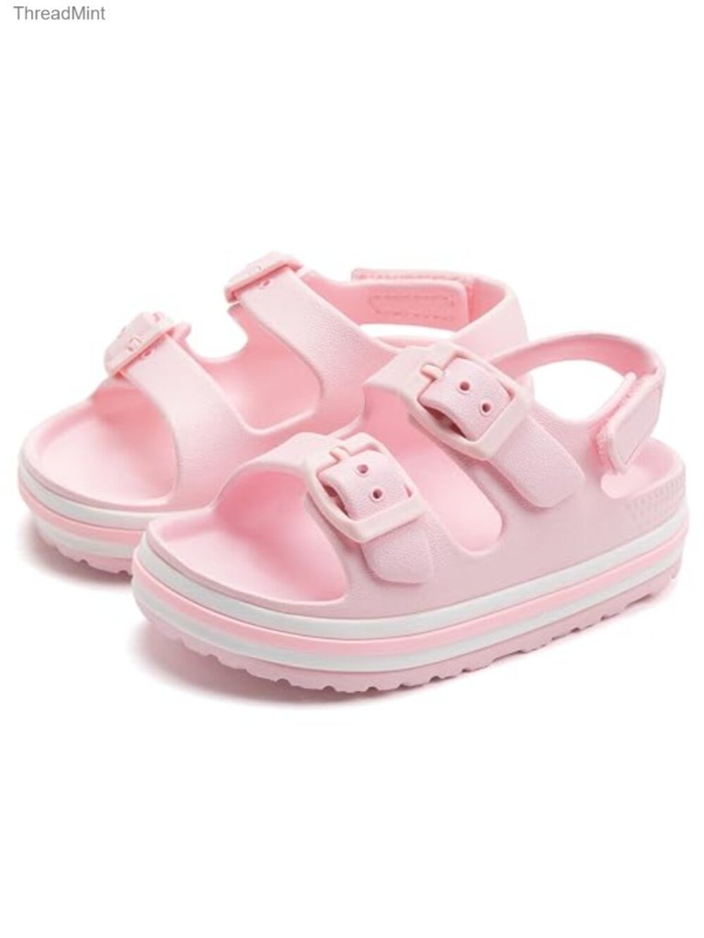 Toddler Buckle Sandals Open Toe Water Sandals with Adjustable Back Strap for
